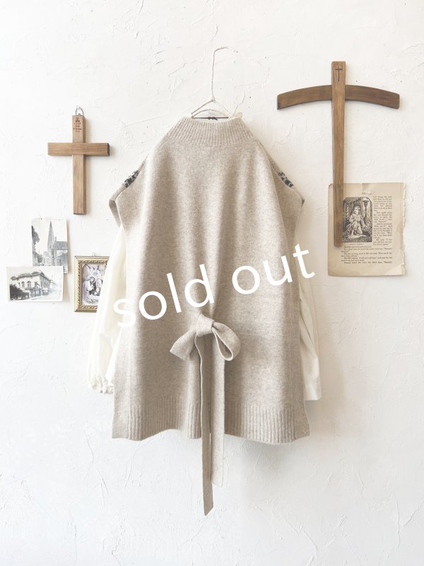 画像7: SO／チロリアンニットベスト・オートミール×ブラック (7)