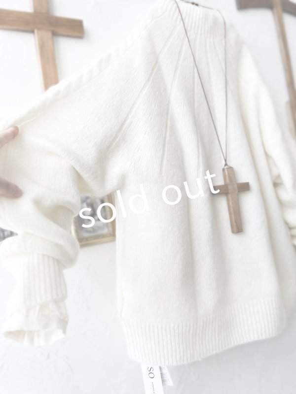 画像6: 【SALE】SO／アランニットプルオーバー・アイボリー (6)