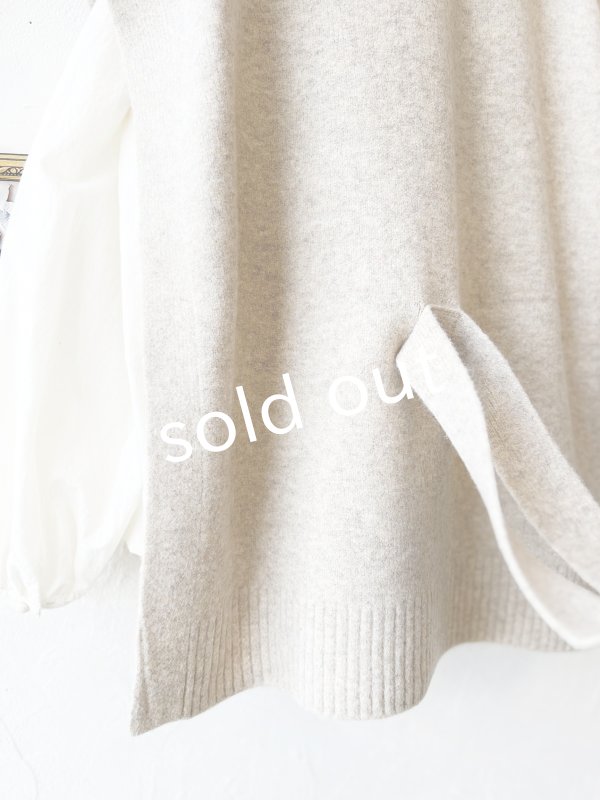 画像17: SO／チロリアンニットベスト・ブラック×オートミール (17)