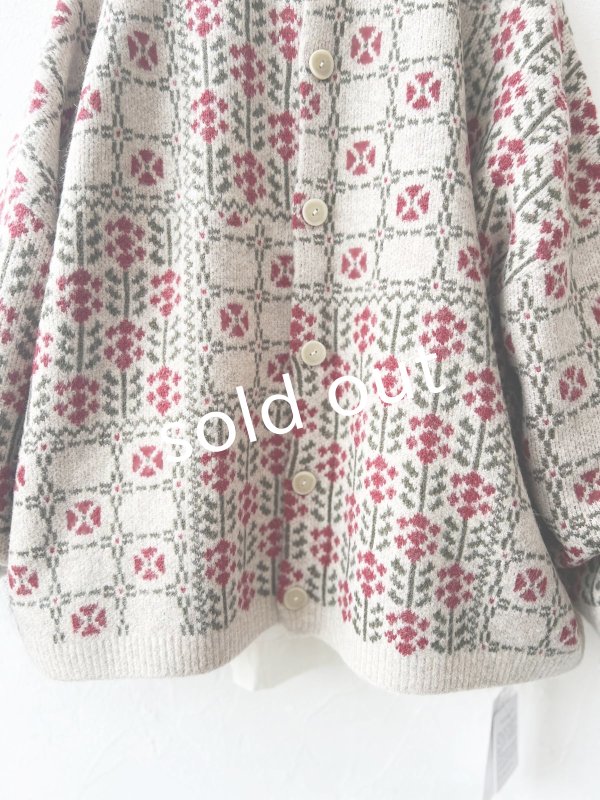 画像3: SO／チロリアンニット2wayカーディガン・オートミール×カラー (3)