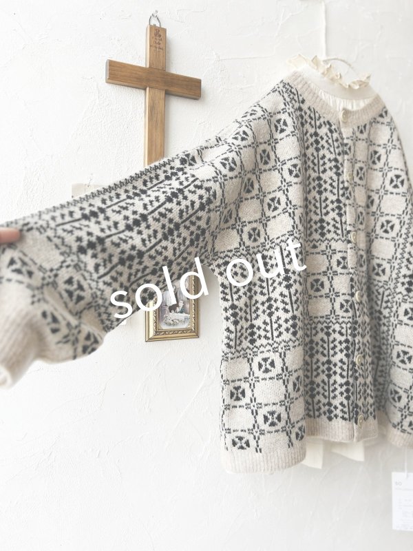 画像7: SO／チロリアンニット2wayカーディガン・オートミール×ブラック (7)