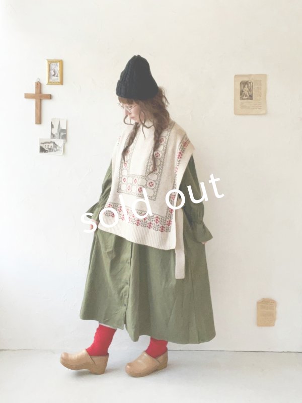 画像15: SO／チロリアンニットベスト・オートミール×カラー (15)