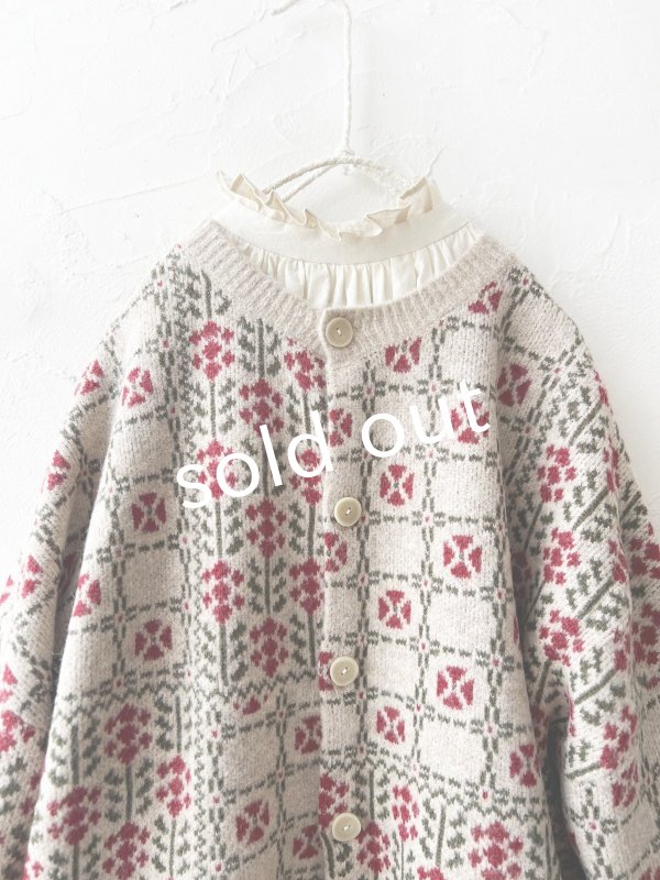 画像2: SO／チロリアンニット2wayカーディガン・オートミール×カラー (2)