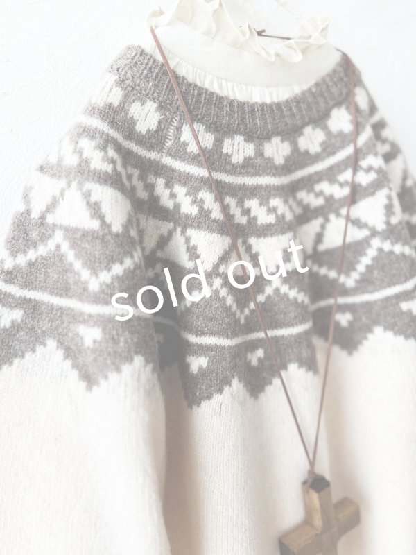 画像5: 【SALE】SO／ノルディックニットプルオーバー・オートミール (5)