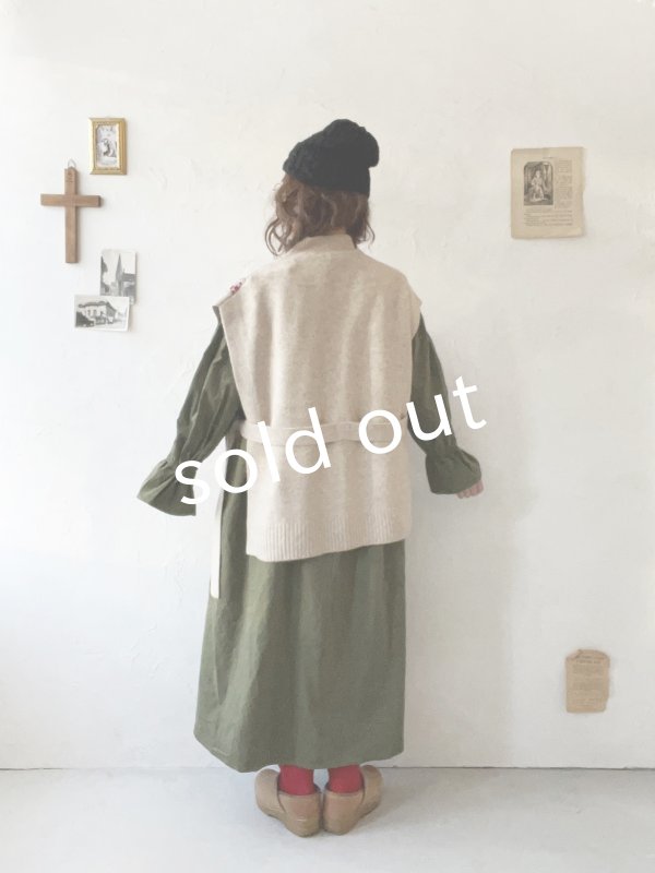 画像16: SO／チロリアンニットベスト・オートミール×カラー (16)