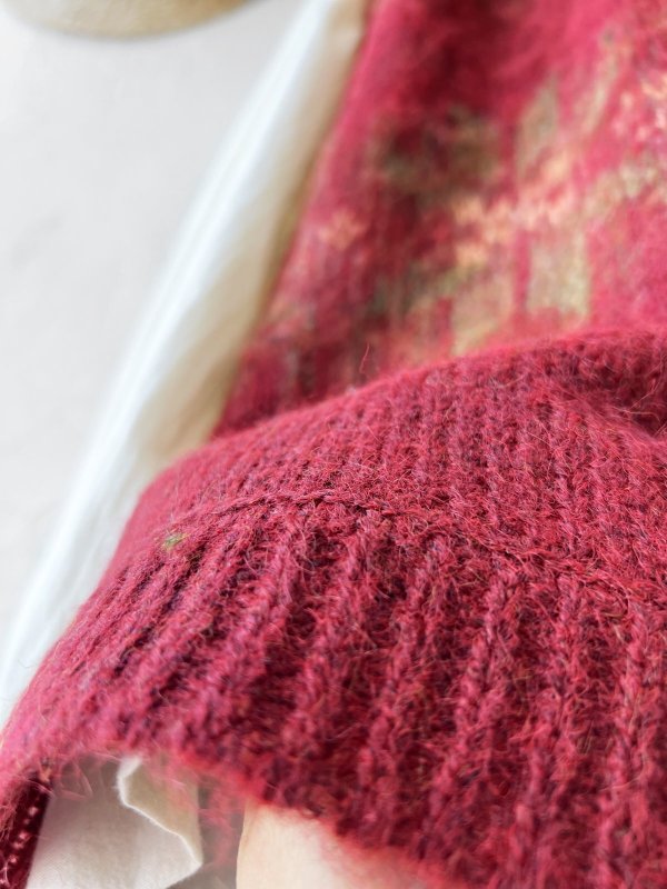 画像6: 【SALE】SO／モヘアノルディックベスト・レッド (6)