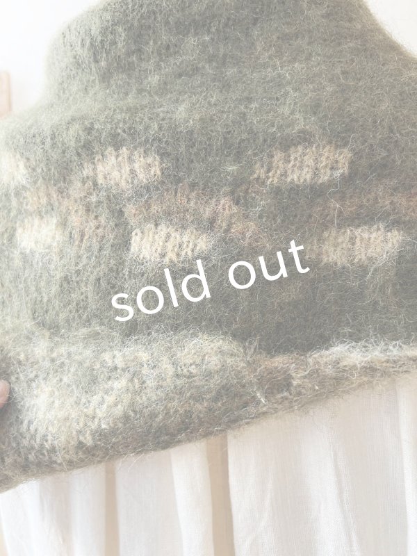 画像5: 【半額SALE】SO／モヘアノルディックストール・カーキ (5)