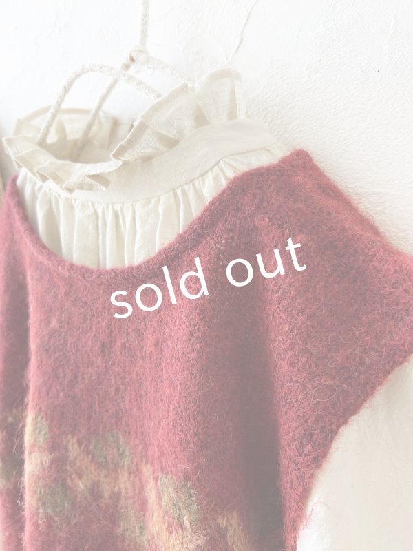 画像7: 【半額SALE】SO／モヘアノルディックベスト・レッド (7)