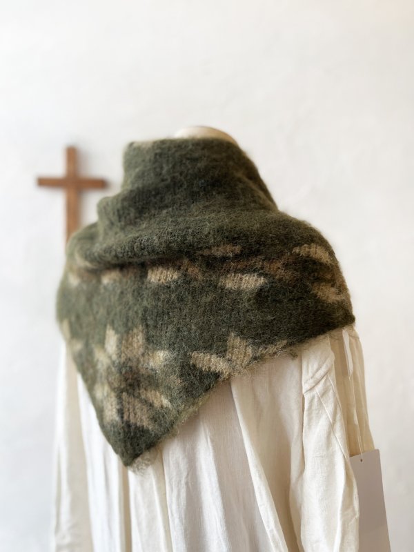 画像4: SO／モヘアノルディックストール・カーキ (4)