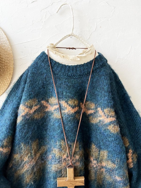 画像2: SO／モヘアノルディックプルオーバー・アイアンブルー (2)