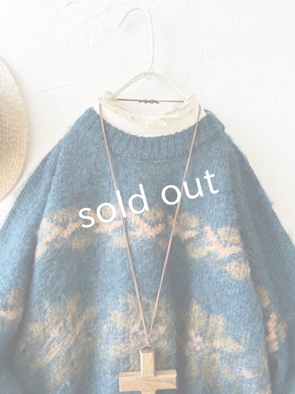 画像2: SO／モヘアノルディックプルオーバー・アイアンブルー (2)