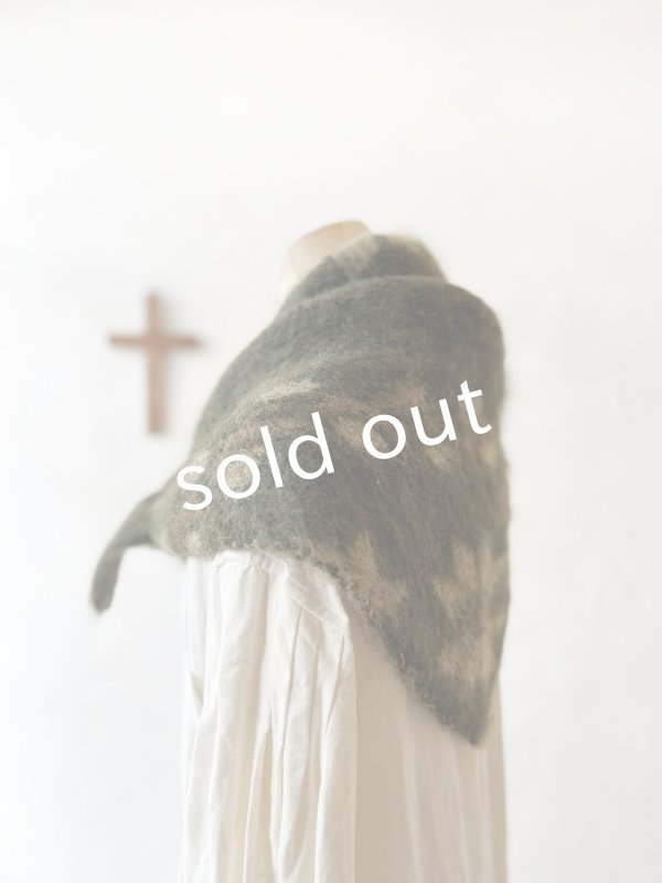 画像3: 【半額SALE】SO／モヘアノルディックストール・カーキ (3)