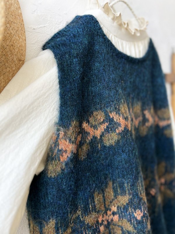 画像4: SO／モヘアノルディックベスト・アイアンブルー (4)