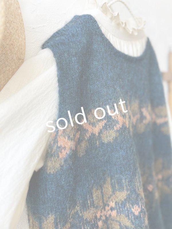 画像4: 【半額SALE】SO／モヘアノルディックベスト・アイアンブルー (4)