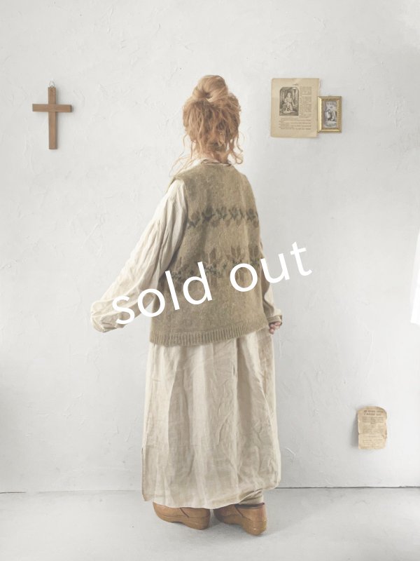 画像9: SO／モヘアノルディックベスト・ウィローグリーン (9)