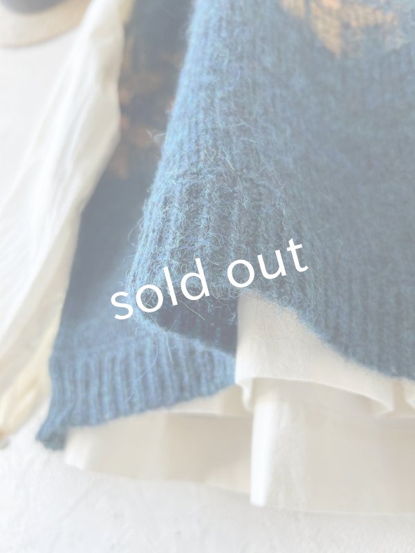 画像5: 【半額SALE】SO／モヘアノルディックベスト・アイアンブルー (5)