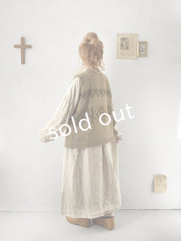 画像10: 【半額SALE】SO／モヘアノルディックベスト・レッド (10)