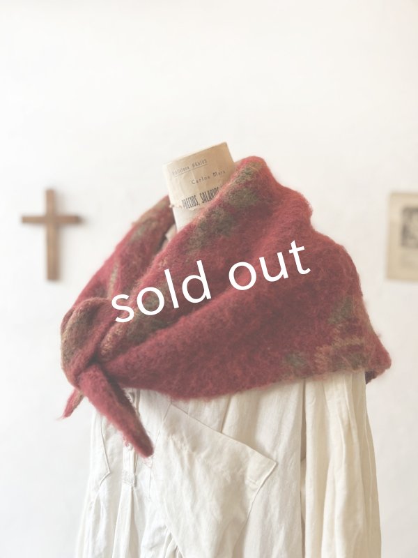 画像2: SO／モヘアノルディックストール・レッド (2)