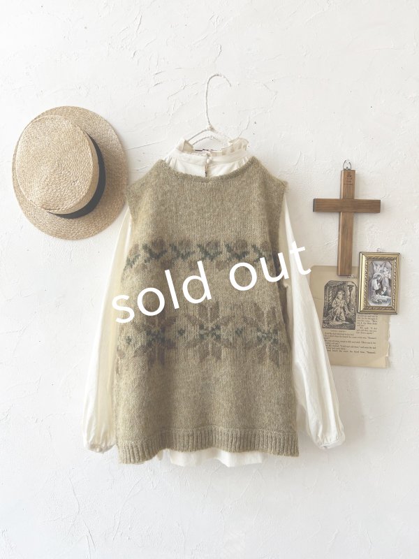 画像7: SO／モヘアノルディックベスト・ウィローグリーン (7)