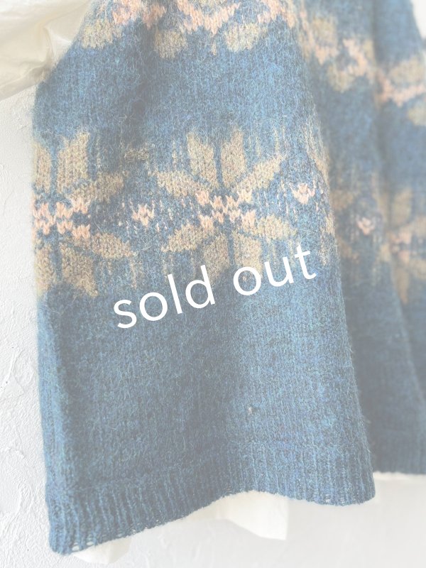 画像3: 【半額SALE】SO／モヘアノルディックベスト・アイアンブルー (3)