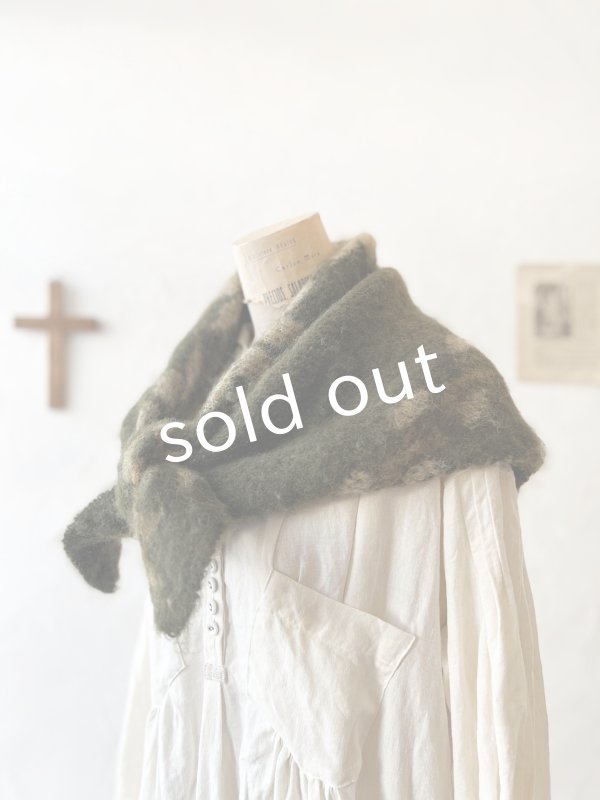 画像2: 【半額SALE】SO／モヘアノルディックストール・カーキ (2)