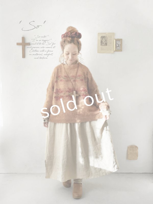 画像7: 【半額SALE】SO／モヘアノルディックプルオーバー・オレンジ (7)