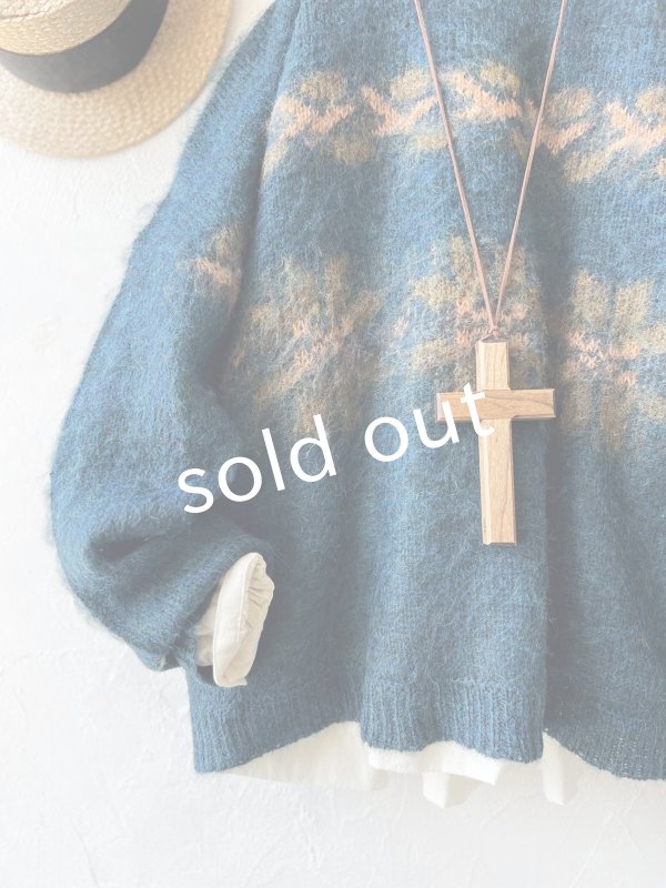 画像3: SO／モヘアノルディックプルオーバー・アイアンブルー (3)