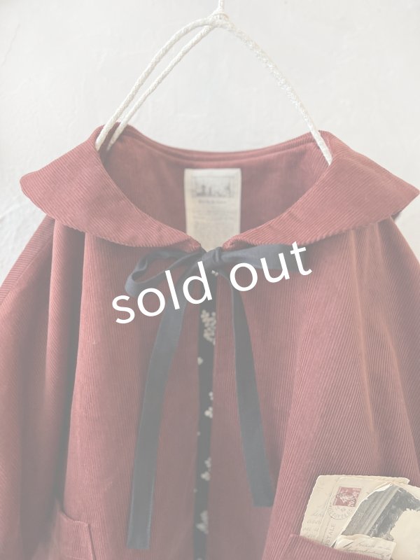 画像16: MARCHE' DE SOEUR／セーラ襟のタッセルちびコート・クラシカルレッド (16)