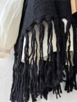 画像6: SO／フリンジニットポンチョ・ブラック (6)