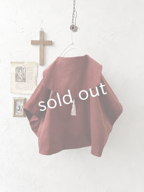 画像20: MARCHE' DE SOEUR／セーラ襟のタッセルちびコート・クラシカルレッド (20)