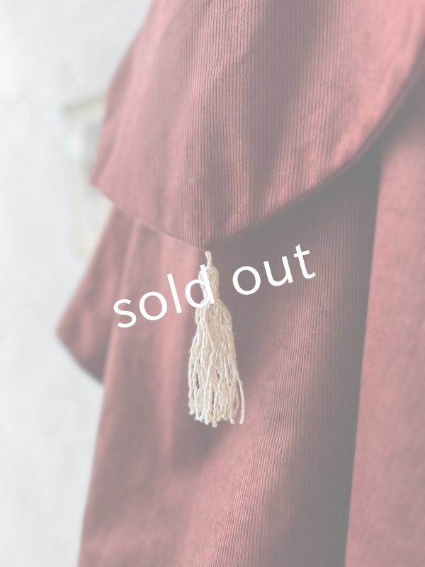 画像22: MARCHE' DE SOEUR／セーラ襟のタッセルちびコート・クラシカルレッド (22)