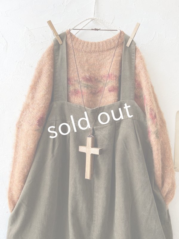 画像2: SO／綾コーデュロイサロペット・カーキ (2)