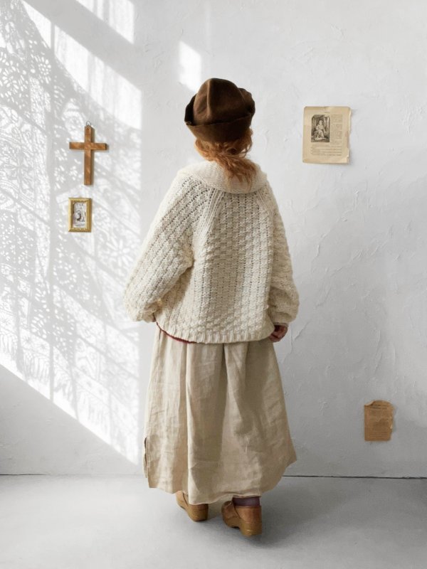 画像14: SO／ざっくりニットカーディガン・アイボリー (14)