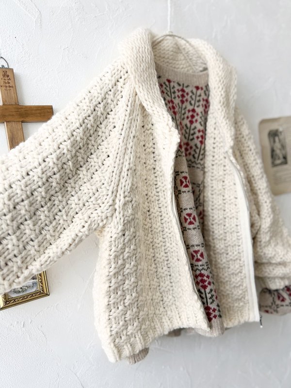 画像7: SO／ざっくりニットカーディガン・アイボリー (7)