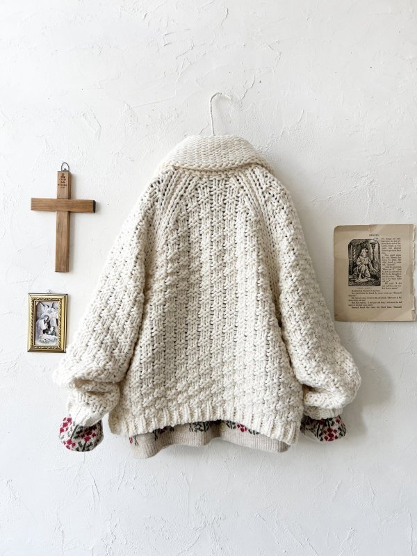 画像10: SO／ざっくりニットカーディガン・アイボリー (10)