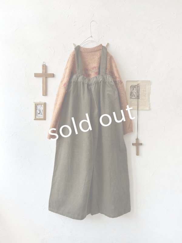 画像5: SO／綾コーデュロイサロペット・カーキ (5)