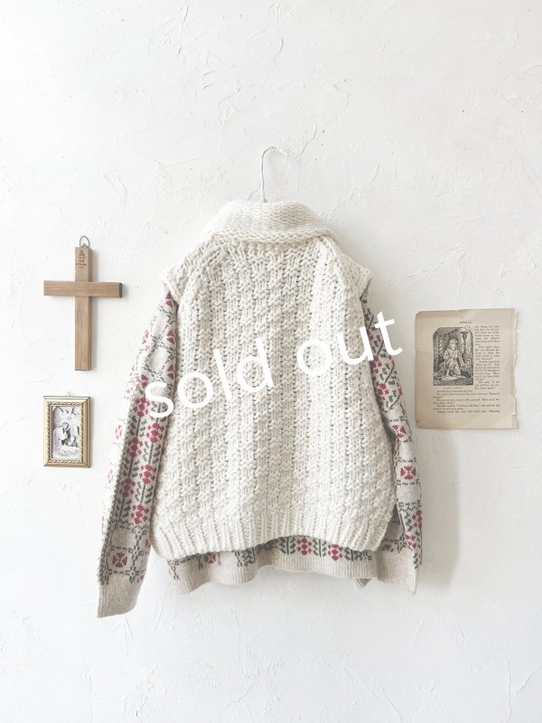 画像8: SO／ピン付きざっくりニットベスト・アイボリー (8)