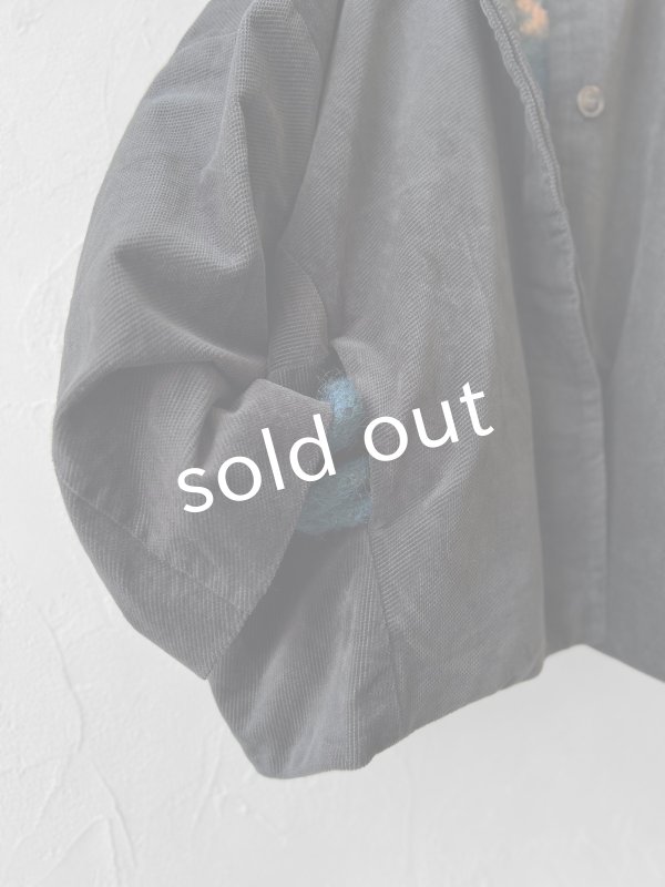 画像4: SO／綾コーデュロイコクーンジャケット・チャコール (4)