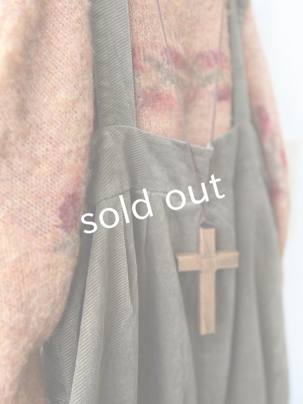 画像3: SO／綾コーデュロイサロペット・カーキ (3)