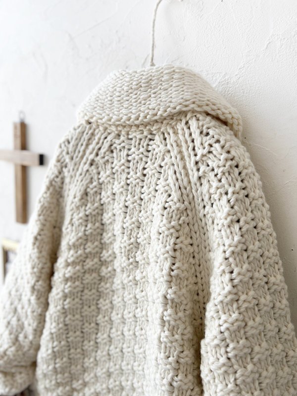 画像11: SO／ざっくりニットカーディガン・アイボリー (11)