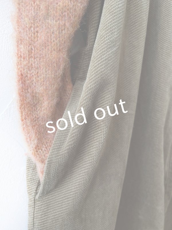 画像4: SO／綾コーデュロイサロペット・カーキ (4)