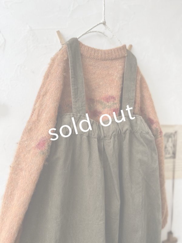 画像6: SO／綾コーデュロイサロペット・カーキ (6)