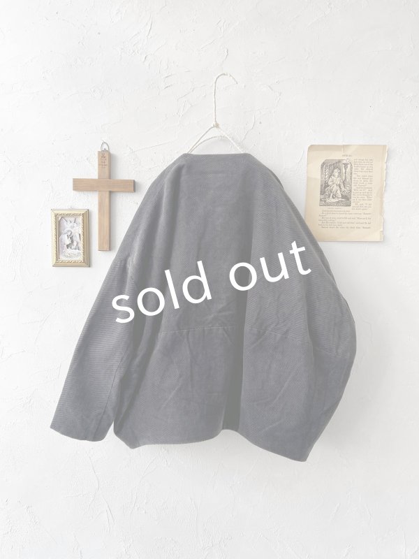 画像5: SO／綾コーデュロイコクーンジャケット・チャコール (5)