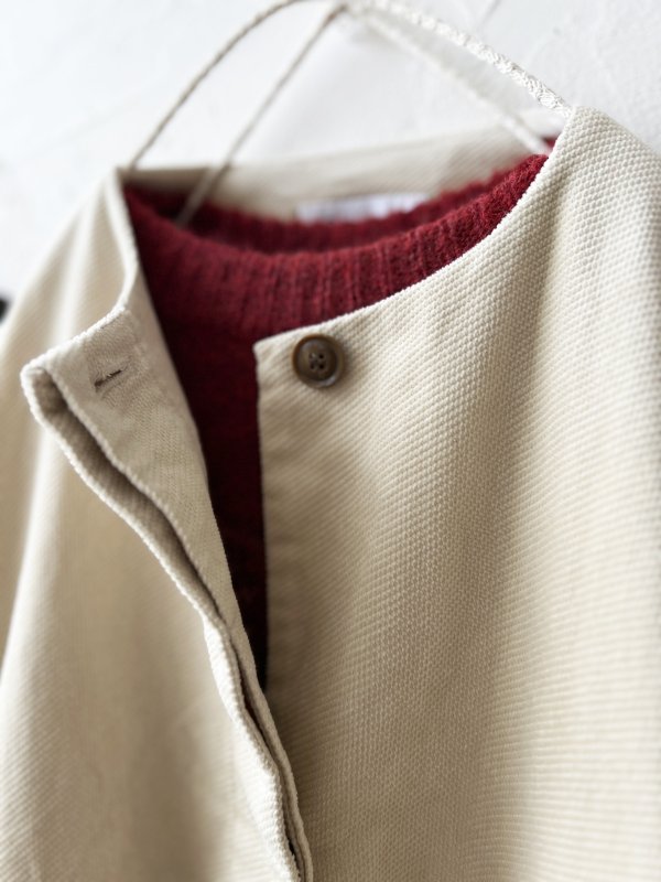 画像2: SO／綾コーデュロイコクーンジャケット・ライトベージュ (2)