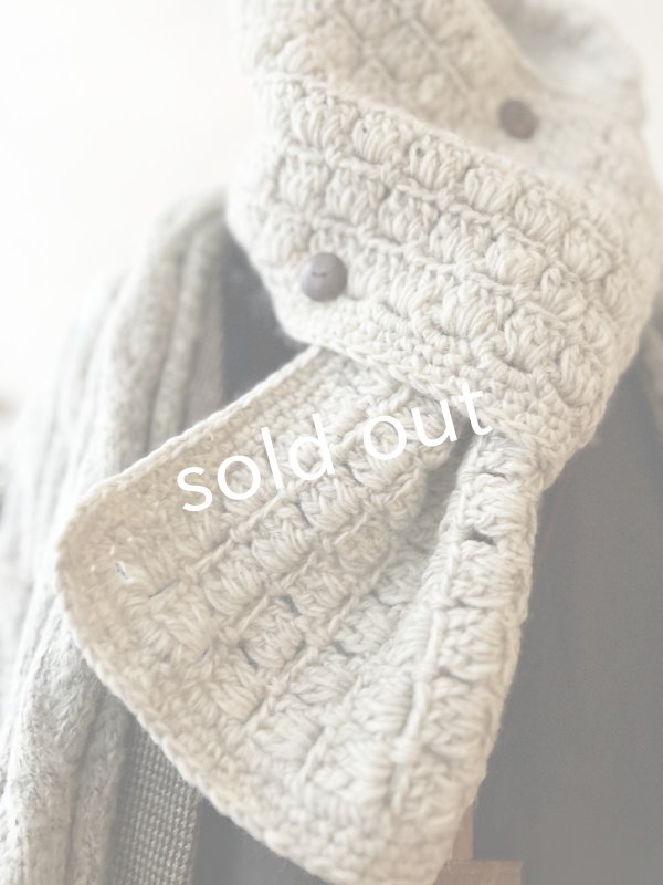 画像2: Sana Hastakala／Nepal knit  muffler・杢ホワイト (2)