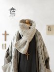 画像1: Sana Hastakala／Nepal knit  muffler・杢ホワイト (1)