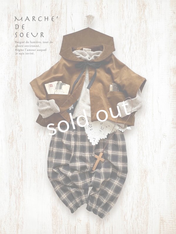 画像3: MARCHE' DE SOEUR／セーラ襟のタッセルちびコート・キャラメルブラウン (3)