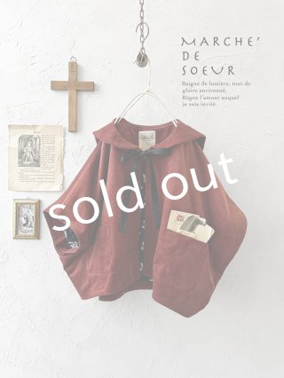 marche de soeur 人気作家coya フード ポッチリネンベスト marche de