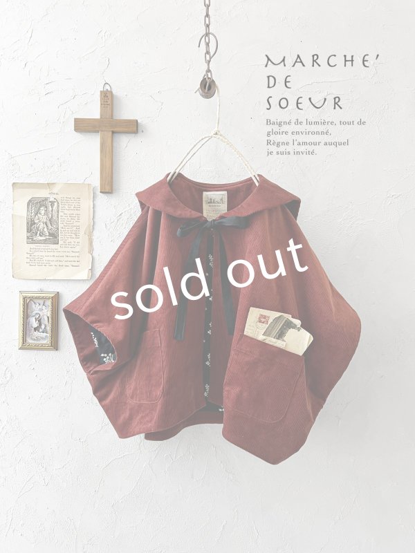 画像1: MARCHE' DE SOEUR／セーラ襟のタッセルちびコート・クラシカルレッド (1)