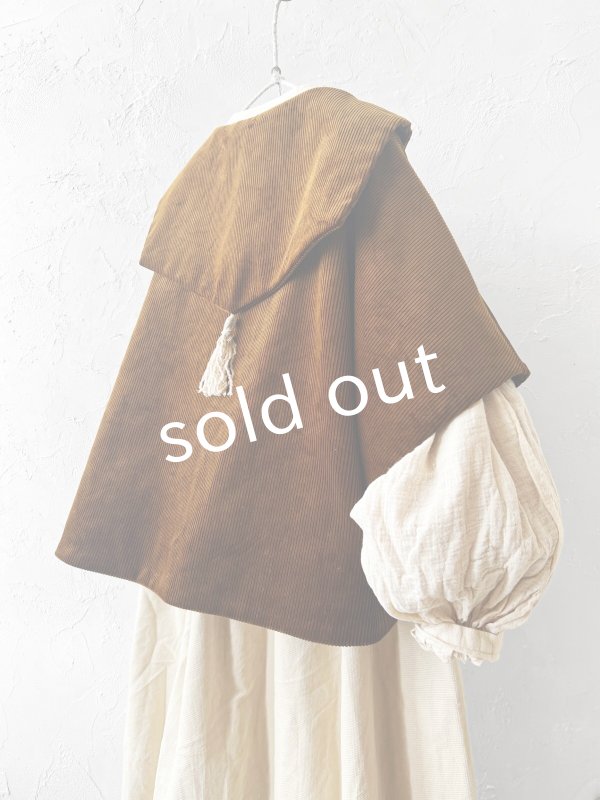 画像8: MARCHE' DE SOEUR／セーラ襟のタッセルちびコート・キャラメルブラウン (8)